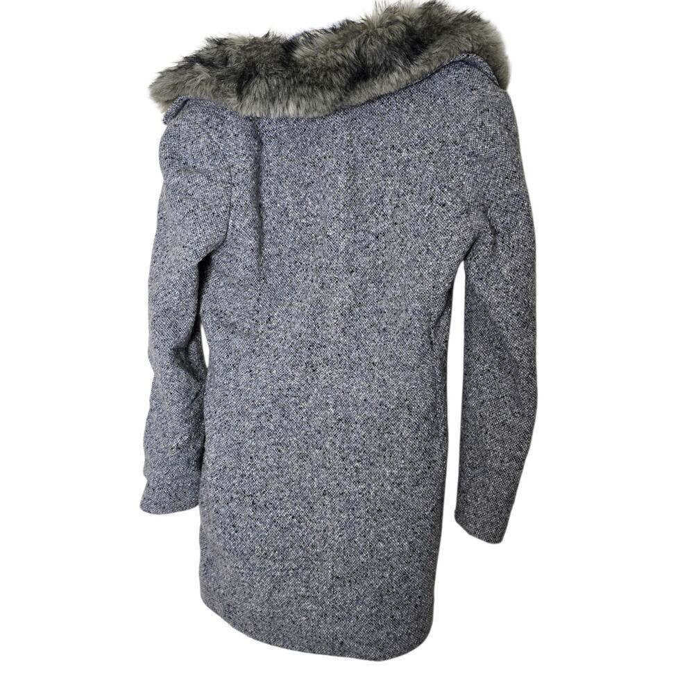 Club Monaco Tweed Melissa Coat Wool Size Medium Gray Blue - Picture 3 of 9